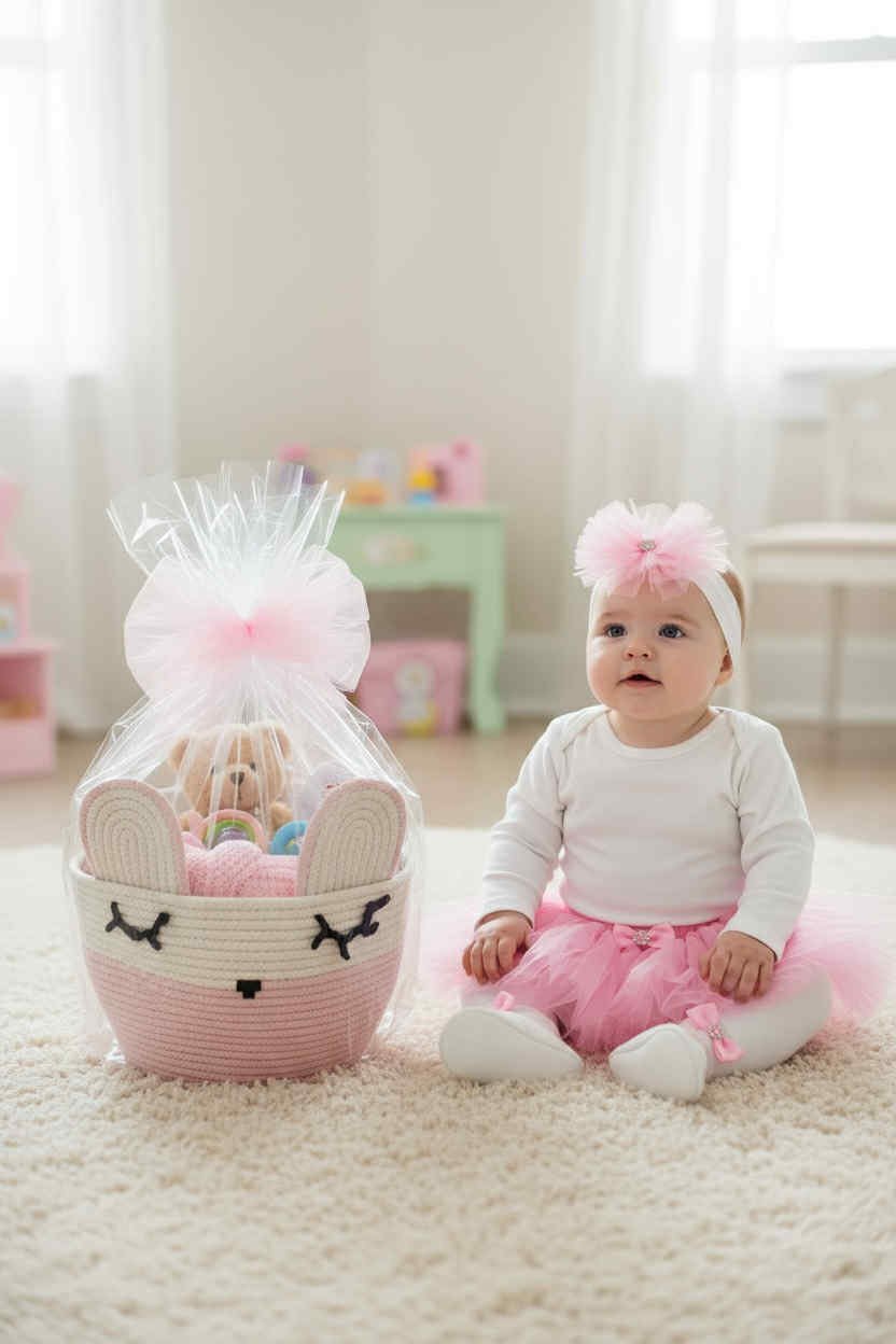 Cute handmade bunny basket for children – wbkidsgifts