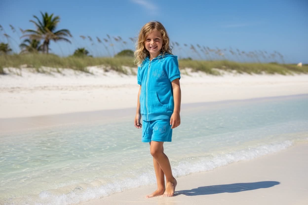 Terry Lace Hooded Shorts Set