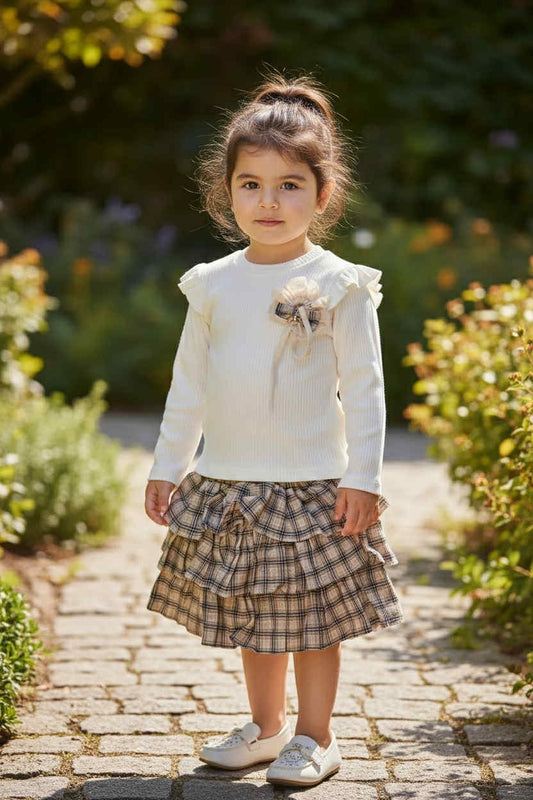 Σετ 3 τεμαχίων Princess με Γιλέκο, Μπλούζα ,Φούστα – Cozy Chic