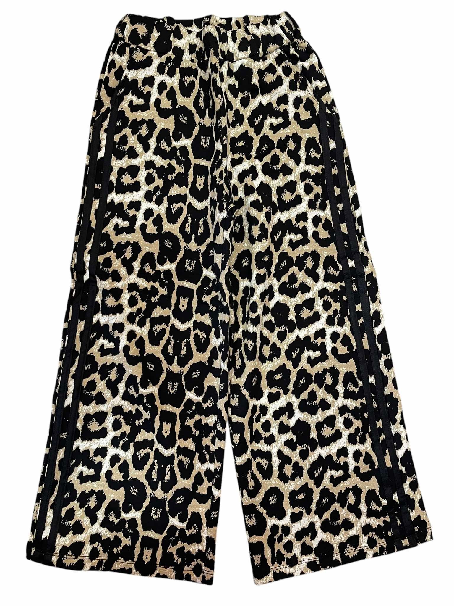 Liitle Star Leopard φόρμα Με δαντελένιο αξεσουάρ λουλούδι.