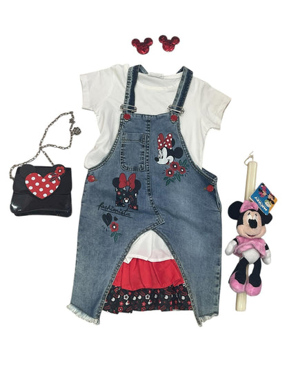 ​Σετ σαλοπέτας Minnie, συνδυασμένο με πασχαλινή λαμπάδα Minnie