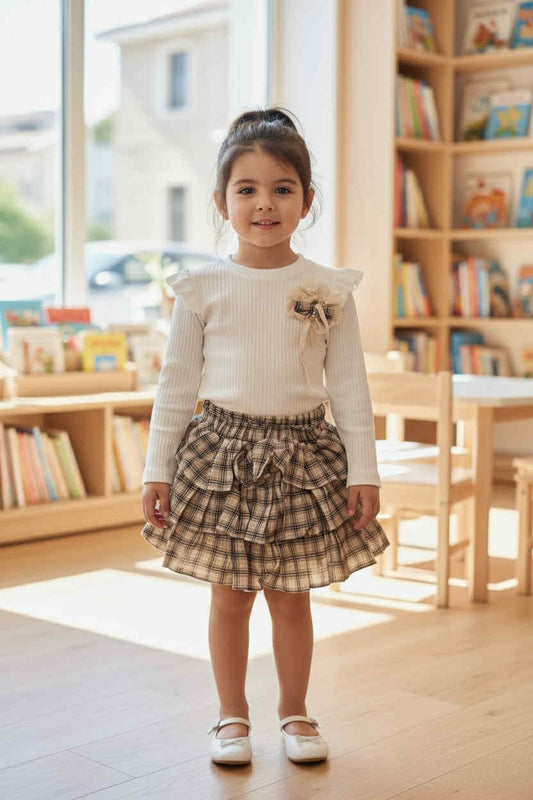 Σετ 3 τεμαχίων Princess με Γιλέκο, Μπλούζα ,Φούστα – Cozy Chic