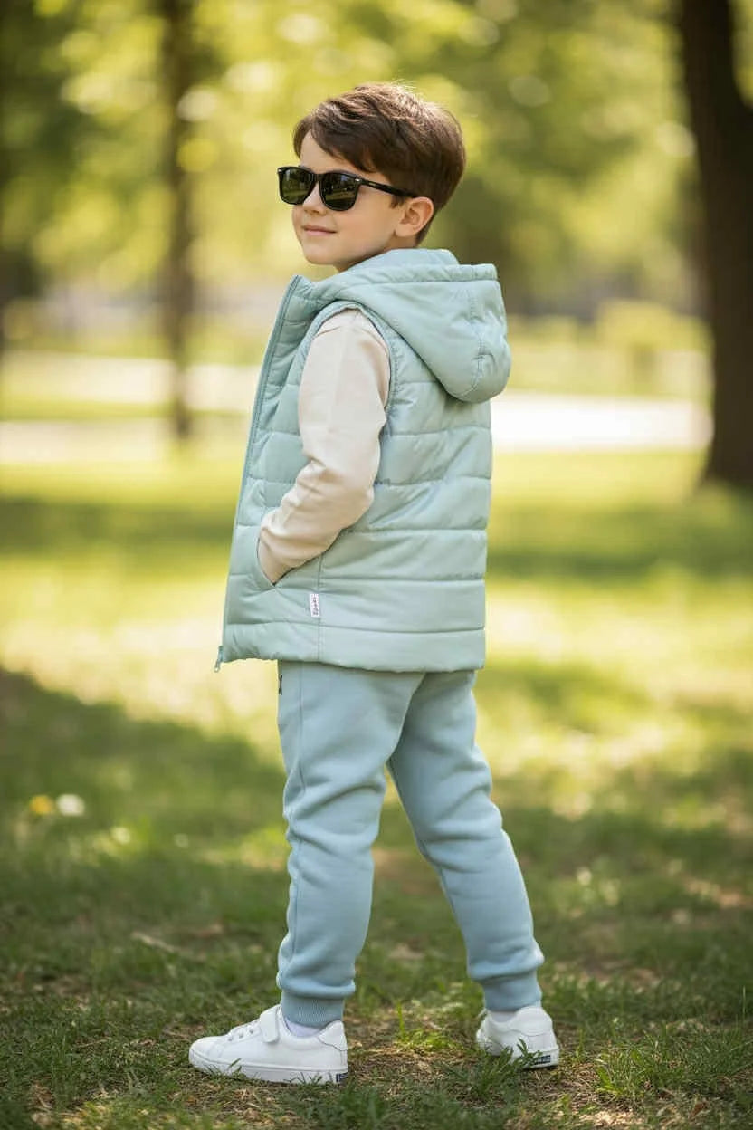Three-Piece Set with Waterproof Vest – Boy