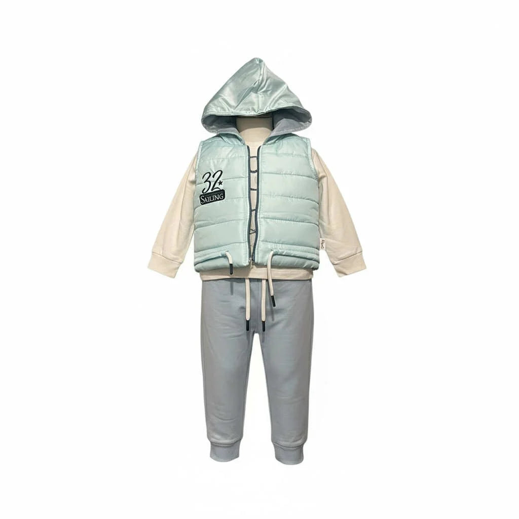 Three-Piece Set with Waterproof Vest – Boy