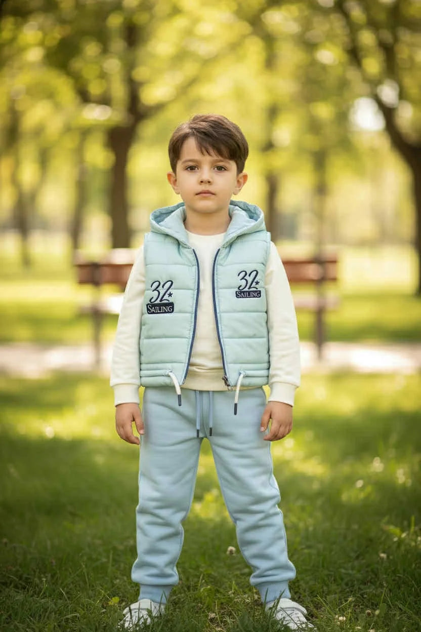 Three-Piece Set with Waterproof Vest – Boy