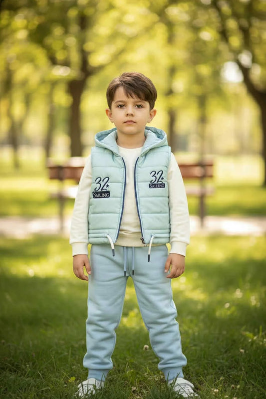 Three-Piece Set with Waterproof Vest – Boy