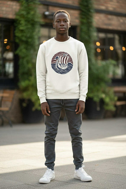 Viking Sweatshirt – Printed sweatshirt for boy Ecru