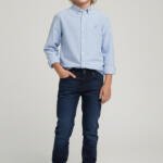 WB Boys' Dark Blue Classic Linen Pants